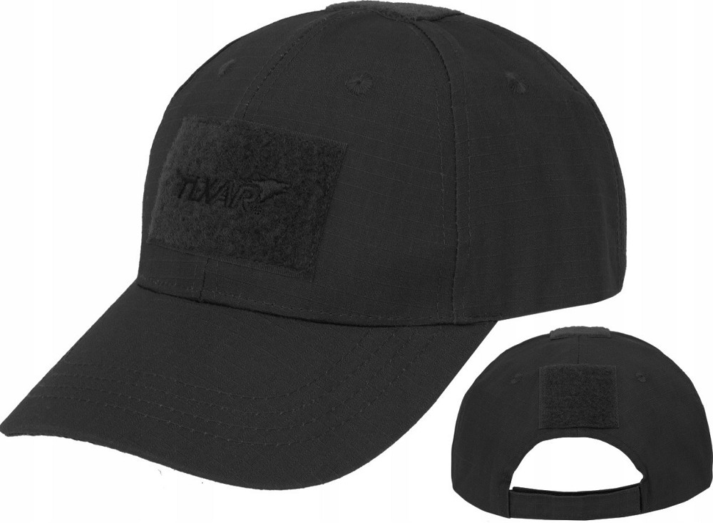 Тактична Бейсболка з 3 липучками Texar "Rip-Stop" (04-TAKT-HE-BLACK) Black Нововолинськ - фото 1