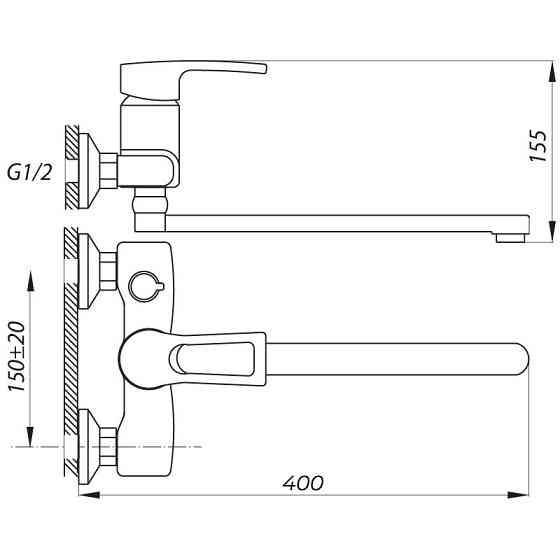Змішувач для ванни Zerix JLB 181   ( ZX2943 ) 26356 Харьков