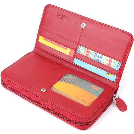 Вместительный женский кошелек из натуральной кожи Tony Perotti 20902_1 (1192 rosso) Красный Киев