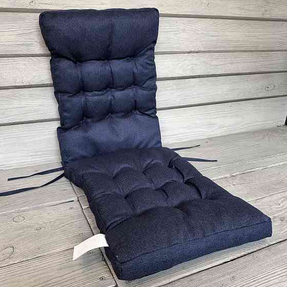 Подушка для стільців (40x120х4 см) подвійна Decorator Мальмо колір темно-синій 84-172 Київ