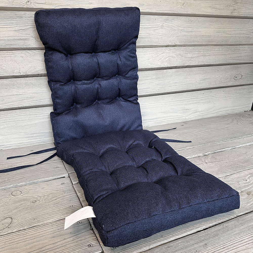 Подушка для стільців (40x120х4 см) подвійна Decorator Мальмо колір темно-синій 84-172 Київ - фото 1