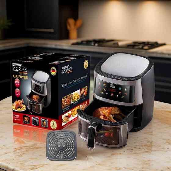 Багатофункціональна електрична фритюрниця Zepline ZP-111, сріблястого кольору, 7 л, 4000 Вт. Одеса