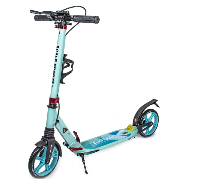 Детский двухколесный самокат Scale Sports SS-10 с ручным тормозом. 2 амортизатора. Tiffany Одесса - изображение 1