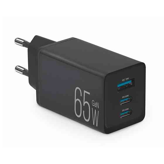 Сетевое зарядное устройство Brevia ePowerGaN PD65W 2xUSB-C+USB-A черный Львов