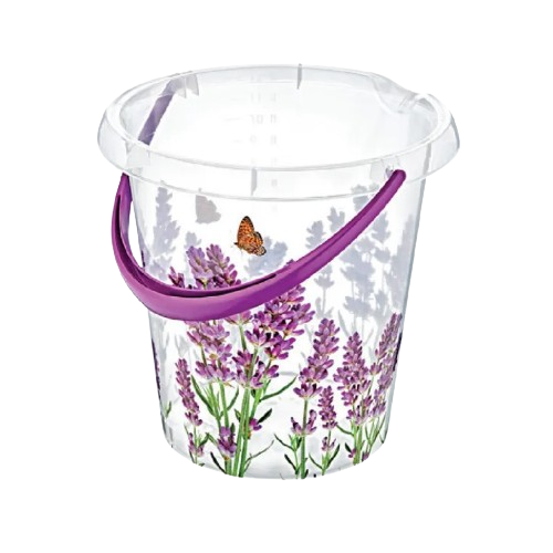 Відро 12л б/кришки пластик з декором мікс ELIF Житомир - фото 2