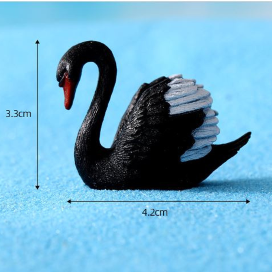 Мініатюрні фігурки пара Лебедів 4.2 х 3.3 см для міні-саду, флораріуму. Одеса