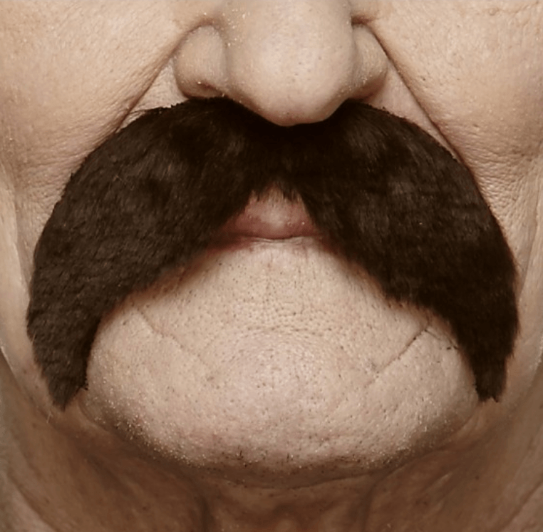 Вуса ТЕМНО-КОРИЧНЕВІ великі, 97% реалізм, накладні, 14х11см самоклейка Київ - фото 1