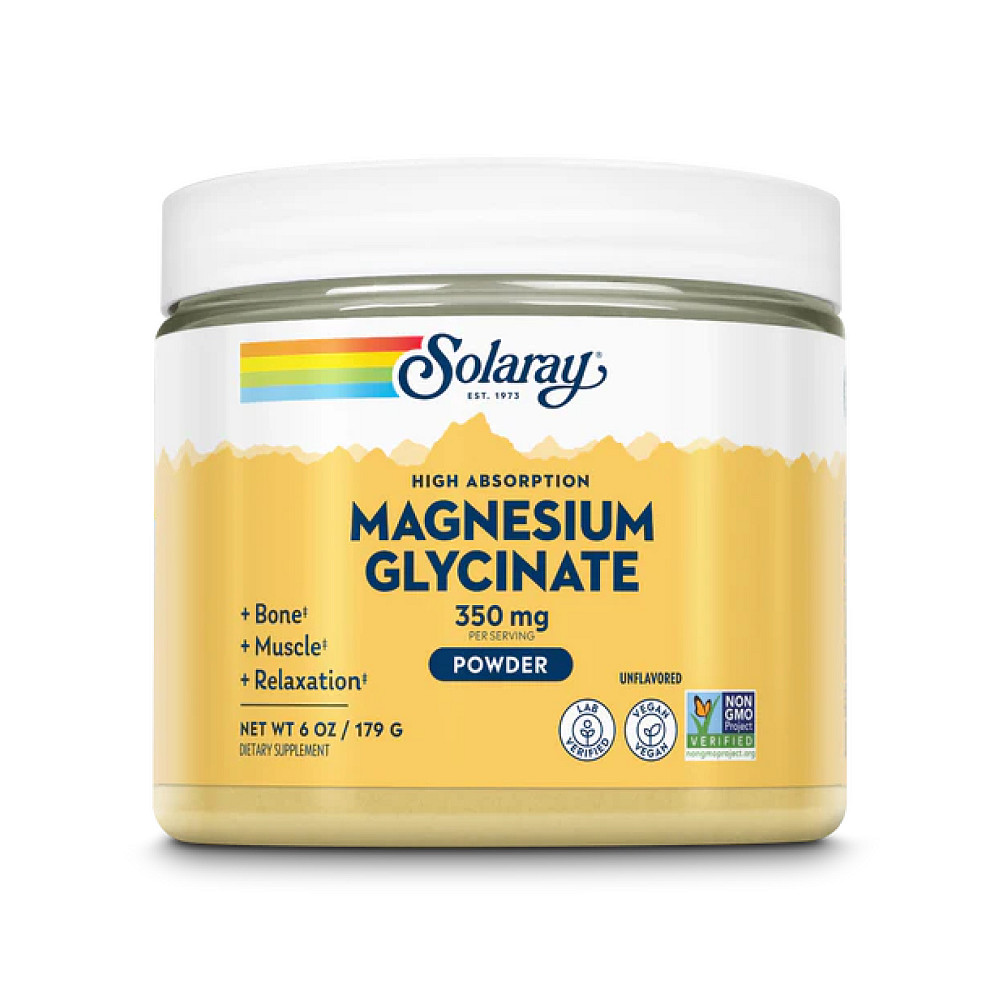 Гліцинат магнію Solaray Magnesium Glycinate Powder 179 г, Unflavored Луцьк - фото 1