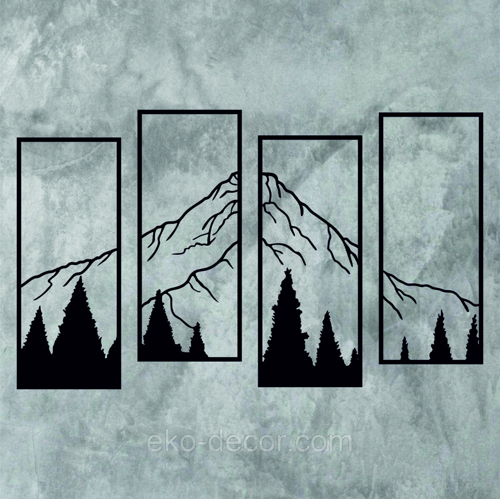 Декоративне настінне Панно «Гори», Декор на стіну Київ - фото 7