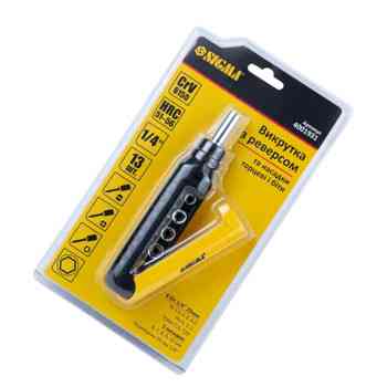 Отвертка с битами и головками 1/4