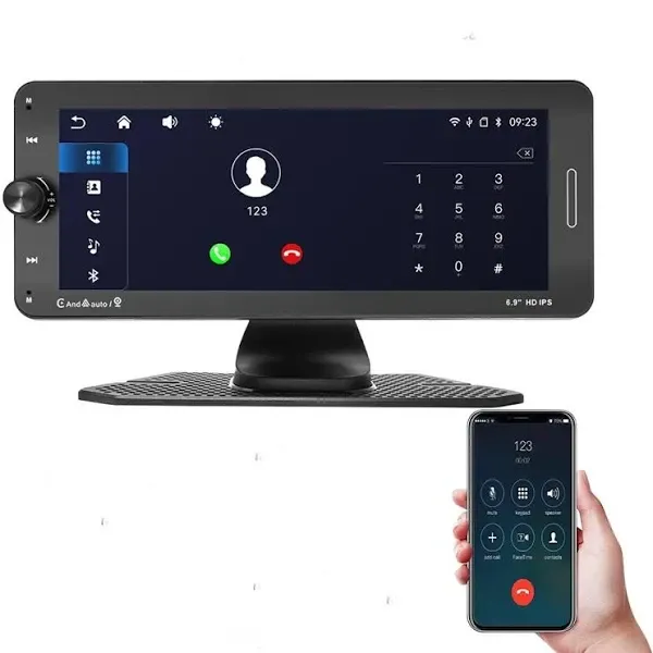 Портативный 7-дюймовый монитор 601W с CarPlay для авто, сенсорный экран 7″, поддержка Android Auto Одесса - изображение 2