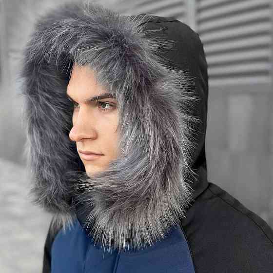 Парка чоловіча зимова з капюшоном Pobedov Seniora Udacha Gray Київ