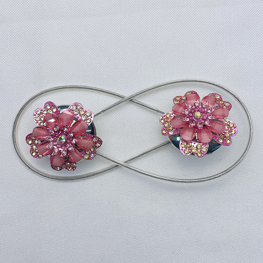 Магніти для штор та гардин "Flowers" набір 2 шт Рожевий (81-225) Київ - фото 5