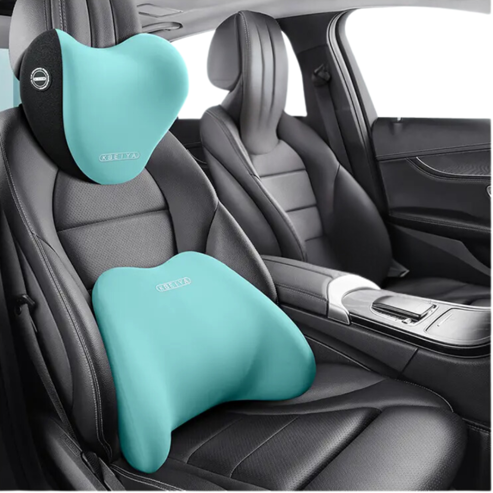 Набор подушек в машину под шею и спину в авто,подушки на подголовник и спинку сиденья,голубые Каменец-Подольский - изображение 1