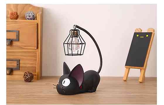 Нічник Чорний кіт RESTEQ, нічний світильник, декоративний світильник, приліжковий нічник, затишний нічник, світильник для дитячої, Київ