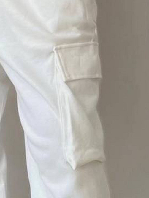 Штани карго жіночі трикотажні Молочний 48/52 Харків - фото 4