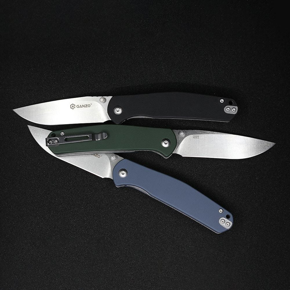 Нож складной Ganzo G6804 cерый Киев - изображение 8