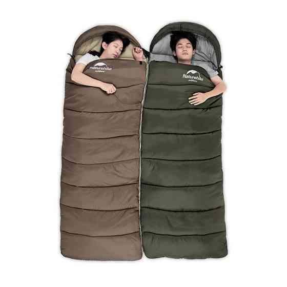 Спальник с капюшоном Naturehike U350 NH20MSD07, (1°C), левый, зеленый Киев