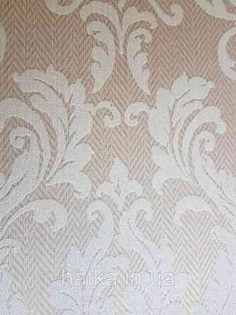 Текстильні шпалери на флізеліновій основі Cador Rasch Textil 086644 теракотова основа зигзаги вензелі бежевий Київ