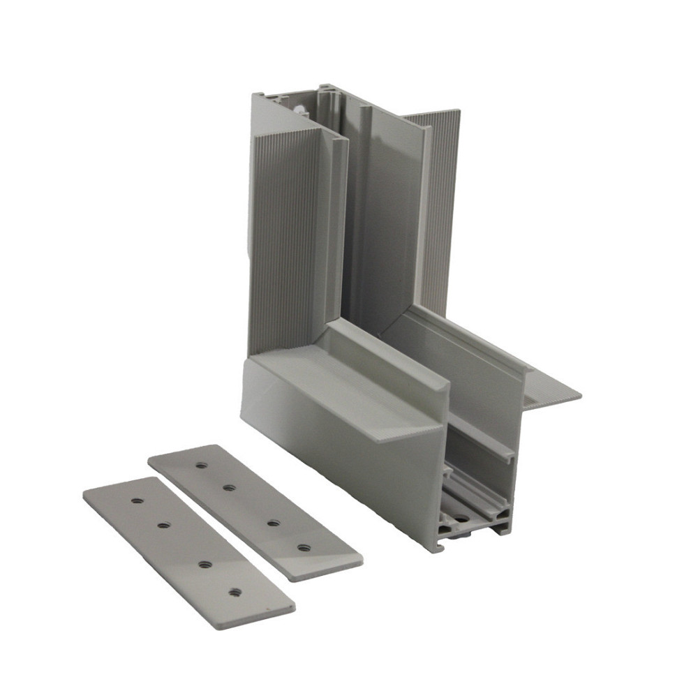 Кут трекової магнітної рейки врізний  вертикальний білий Дніпро - фото 4