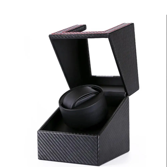 Скринька для підзаводу годинника Віндер тайммувер для 1-го годинника (Чорний з червоним) Київ