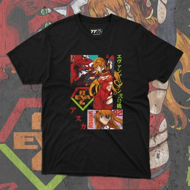 Футболка чоловіча з  принтом Евангелыон Аска Розмір 48 Дніпро - фото 1