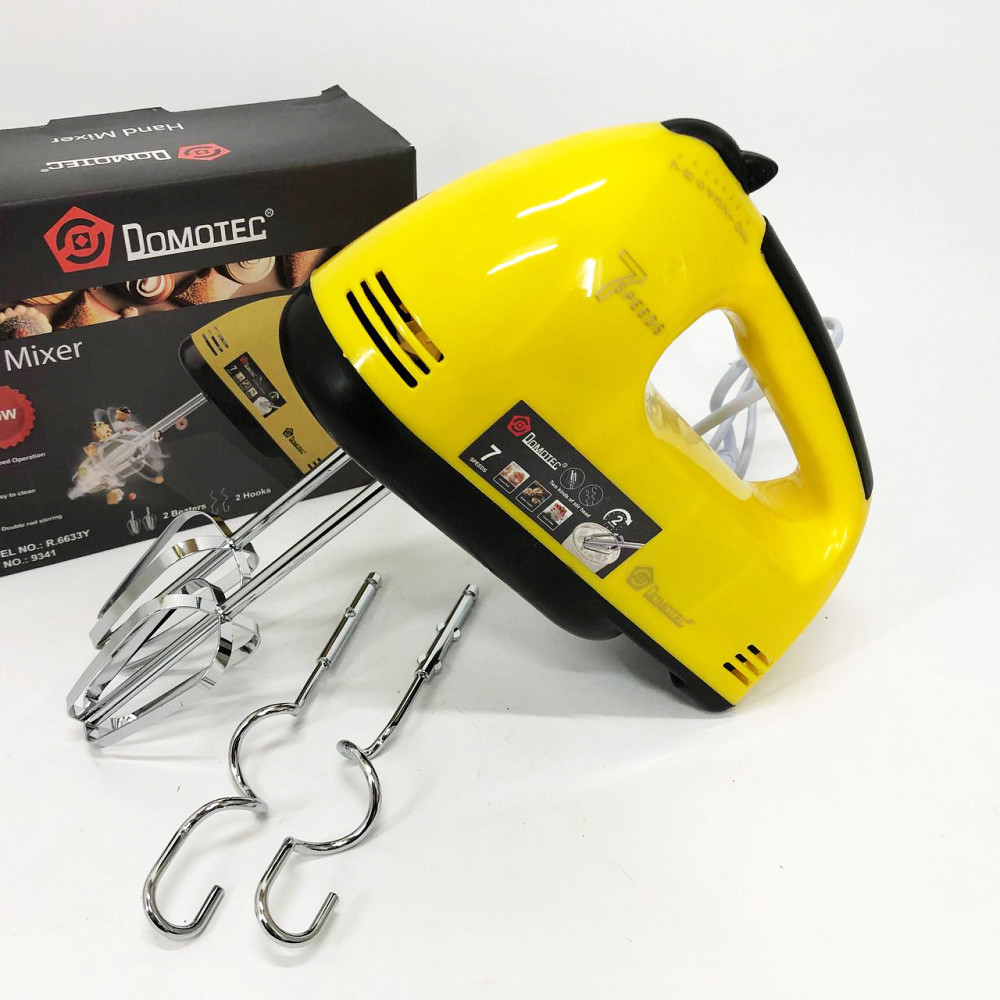 Міксер з нержавіючими насадками DOMOTEC R6633Y, Кухонний ручний міксер хороший нержавіюча сталь IY-76 Івано-Франківськ - фото 9