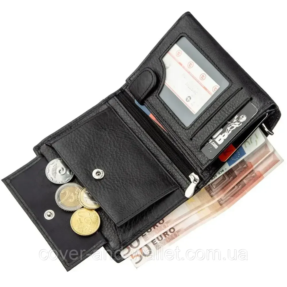 Чоловічий шкіряний гаманець без застібки вертикального типу ST Leather 380 Київ - фото 7