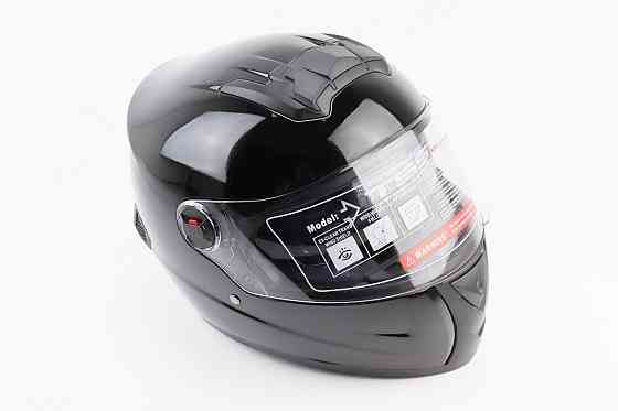 Шолом інтеграл, закритий+окуляри BLD-М61 S (55-56см), ЧОРНИЙ глянець Киев