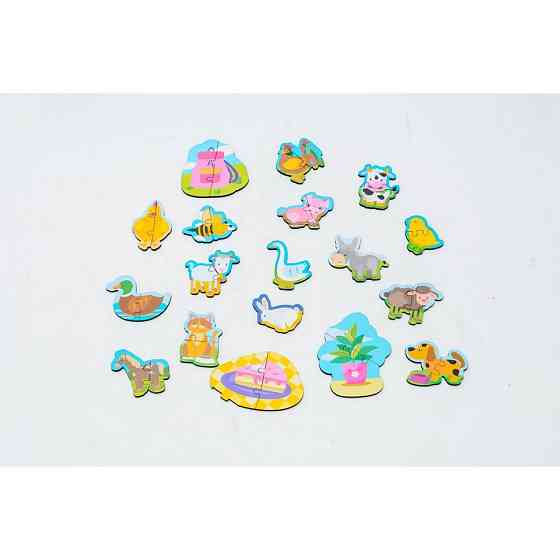 Дерев'яний магнітний пазл "Тваринки" Puz-22930, 35 елементів Вінниця