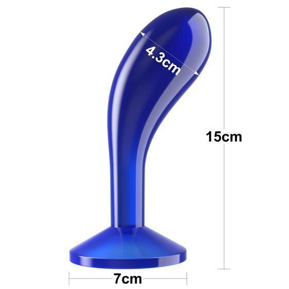 Масажер простати - Flawless Clear Prostate Plug 6" Blue Sex Aura Київ - фото 3