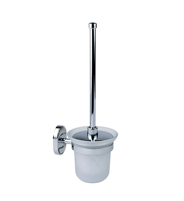 Йоржик для унітаза настінний Kroner KRM Elbe - ACG2910 хром/білий Київ - фото 1