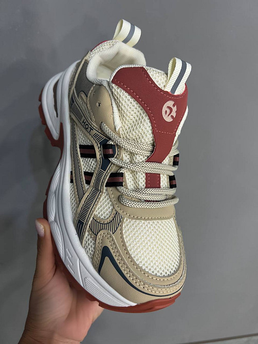 Кроссовки женские Navigator 4001-2 с сеткой и экокожей высокая подошва бежево-красные, 38, 23,5 см Киев - изображение 6