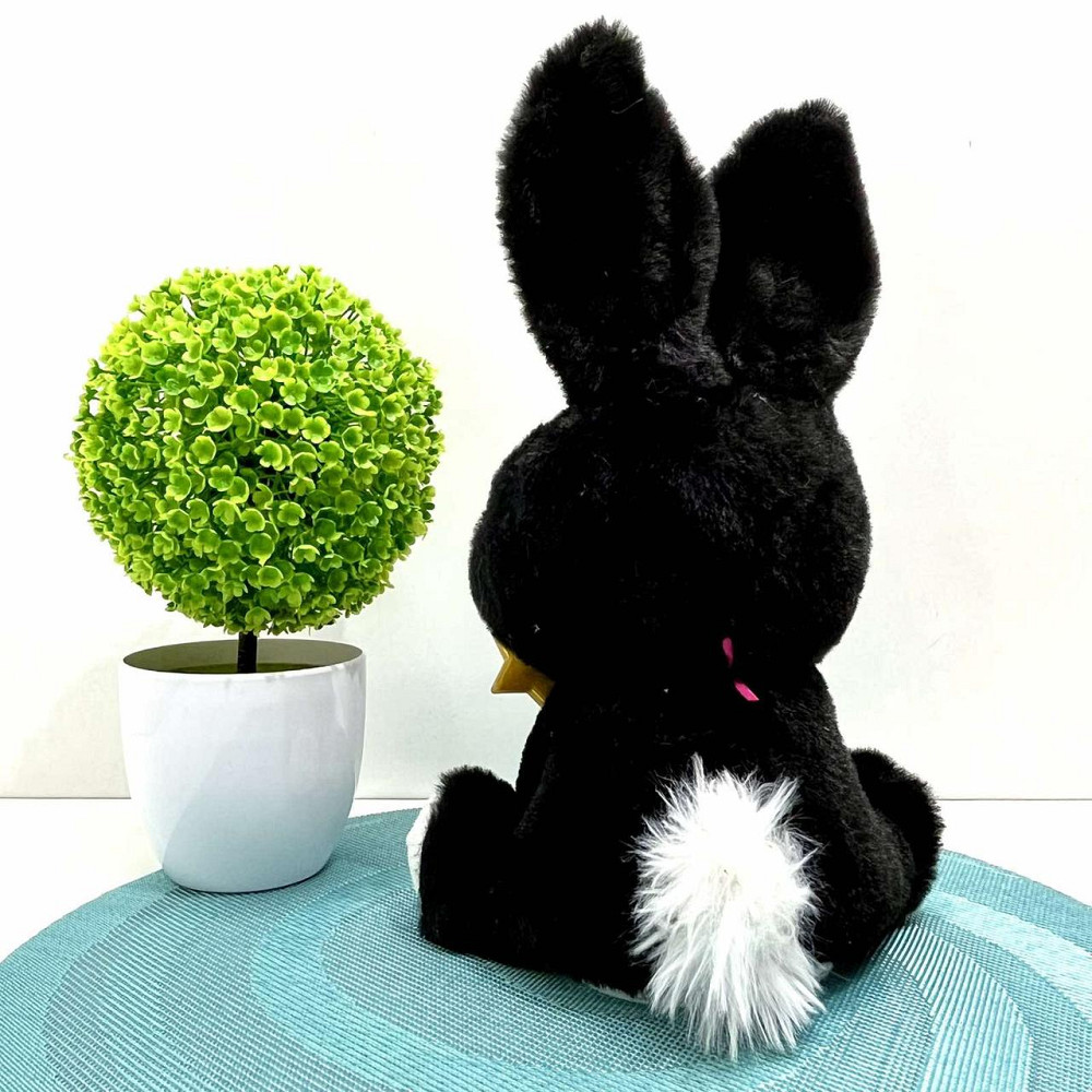 Зайчик інтерактивний Чудо Кролик 30см звук світло фрази рухливий реагує на паличку Чорний (M 6144 I UA) Чернігів - фото 4