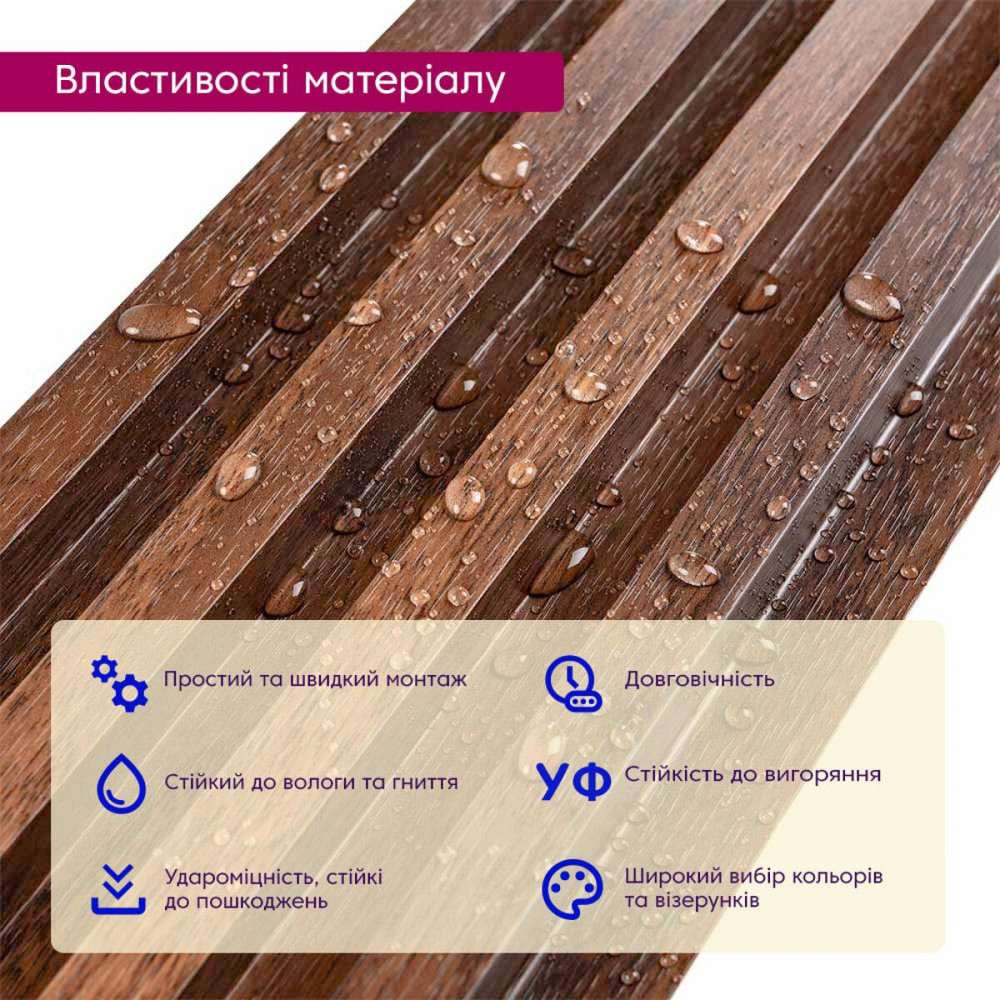 Рейка декоративная WPC стеновая 3000х160х23мм Каштан SW-00001536 Днепр - изображение 4