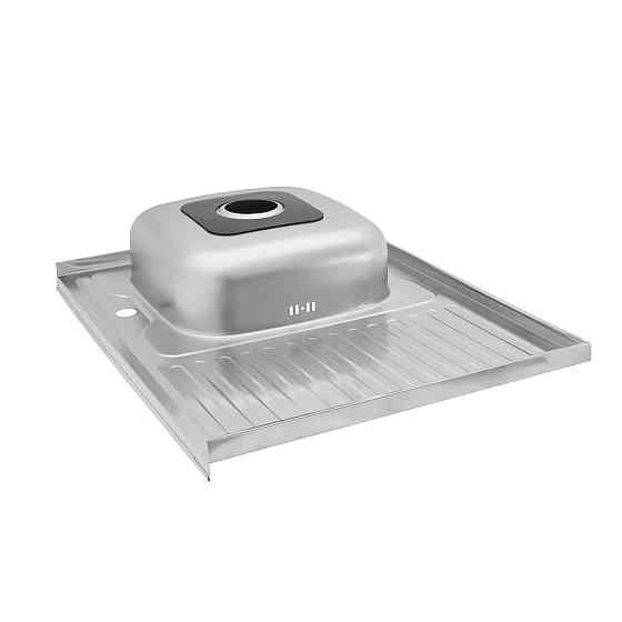 Кухонная мойка накладная с нержавеющей стали Kroner KRP Satin - 60х80L (0.6 мм) Киев