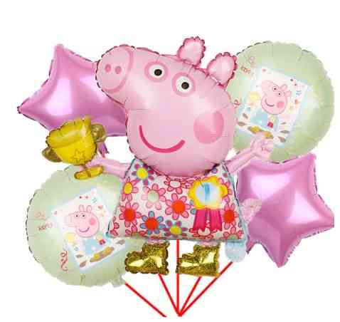Свинка Пеппа шарики 5 штук разноцветный Киев