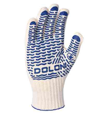 Doloni рукавички захисні трикотажні з ПВХ малюнком, розмір 10, Універсал 621 Рівне
