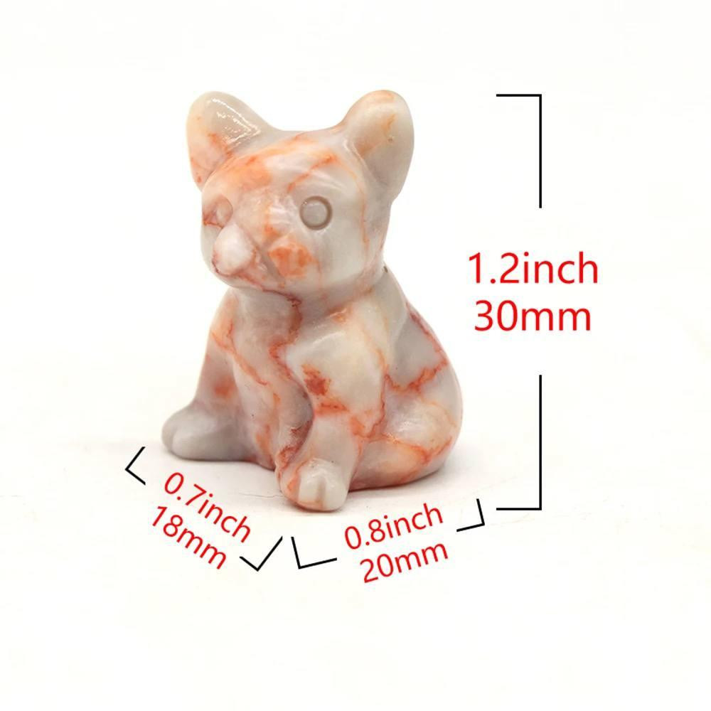 Статуэтка собаки из натурального камня содалита 30*20 мм. Фигурка бульдога из синего содалита. Киев - изображение 2