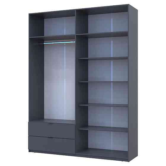 Шкаф распашной с антресолью Doros Лукас 180х50х240 см Графит (DRS-011192) Днепр