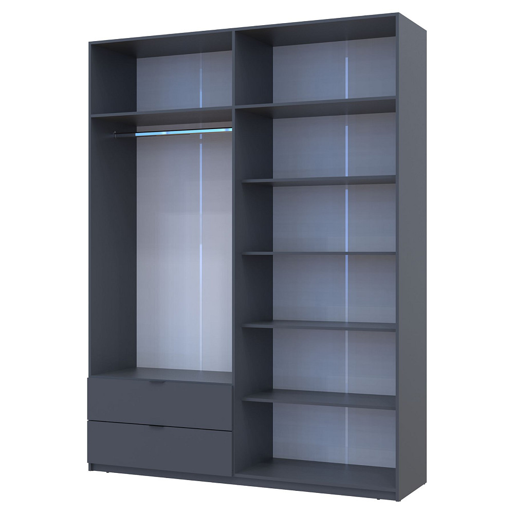 Шафа розпашна с антресолью Doros Лукас 180х50х240 см Графіт (DRS-011192) Дніпро - фото 5