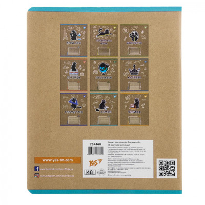 Тетрадь Yes предметная ХИМИЯ Black cat 48 листов, клетка (767468) Винница - изображение 5