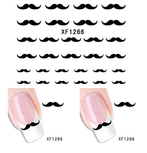 Черные наклейки на ногти 