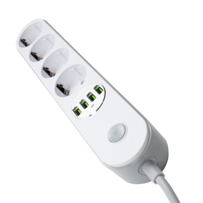Сетевой фильтр питания ColorWay CW-CHE44W, 4 розетки/4USB White 2M (CW-CHE44W) Винница - изображение 7
