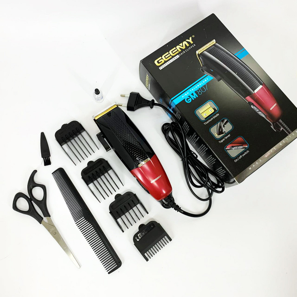 Машинка для подстригания волос Gemei GM-807, Электрическая машинка триммер для волос и бороды OM-22 Львов - изображение 13