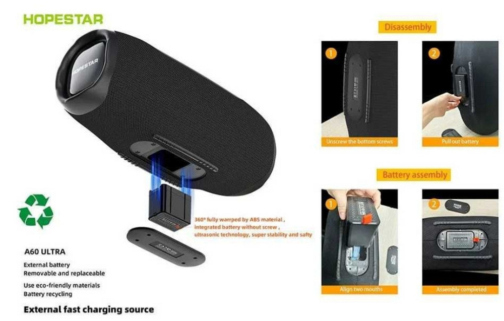 HOPESTAR A60 Ultra 450W (НОВІ) чорні. Харків - фото 1