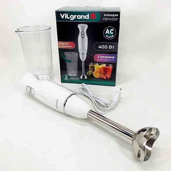 Блендер для приготування соусів і десертів ViLgrand VBH4330 400 Вт, Занурювальні блендери для дому HE-67 Івано-Франківськ
