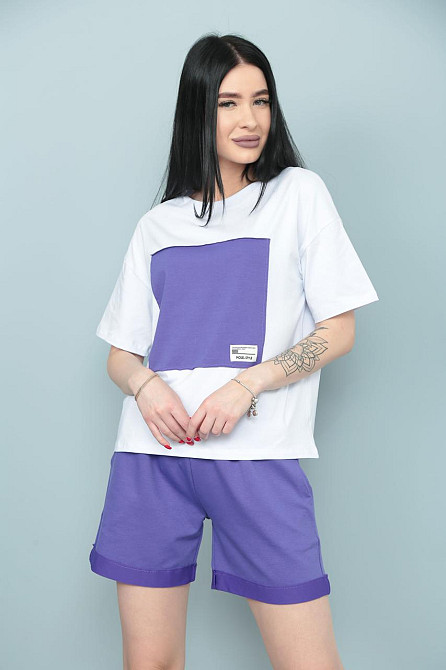 Двокольоровий костюм з шортами "Numb" оптом | Норма | Розпродаж моделі Київ - фото 8