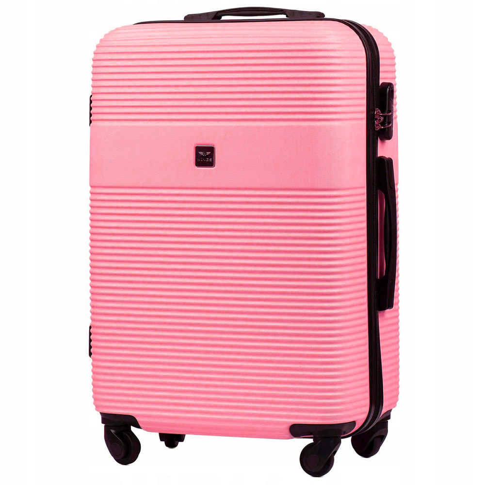 Валіза пластикова Wings 5398 середня 65 см рожева Київ - фото 1