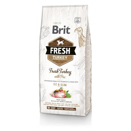 Корм сухий Brit Fresh Turkey/Pea Fit and Slim для собак похилого віку і зайвою вагою з індичкою та горохом 12 кг Київ - фото 1